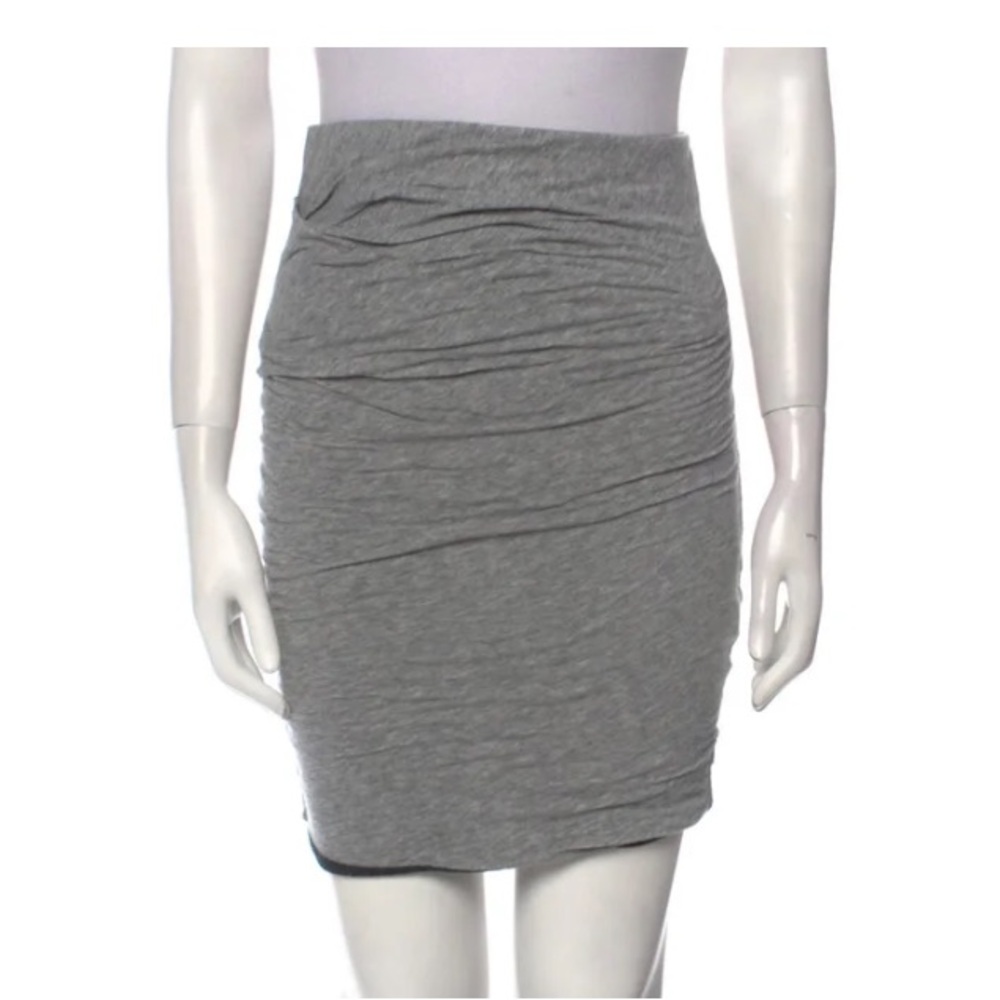 James Perse ☀️ruched side cotton stretch mini skirt